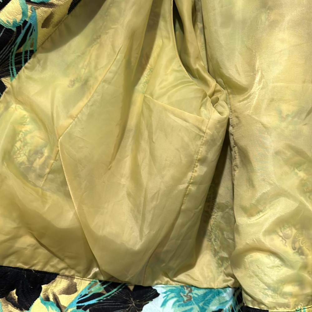 Erin London Floral Women's Jacket - Green and Yellow - Picture 7 of 8